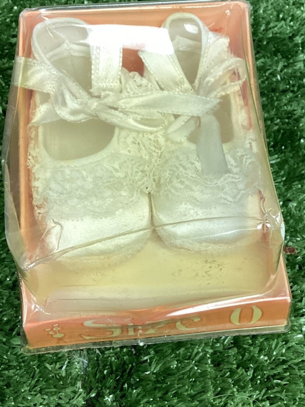 Vintage Baby Shoes Baby Deer White Lace NIB Size 0